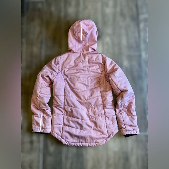 Ripzone 5K Youth Large Winter Jacket Dusty Rose Faux Fur Hood Reflective - Picture 5 of 10